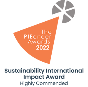 The PIEoneer Awards 2022 Sustainability International Impact Award highly recommended - Intern Abroad HQ.