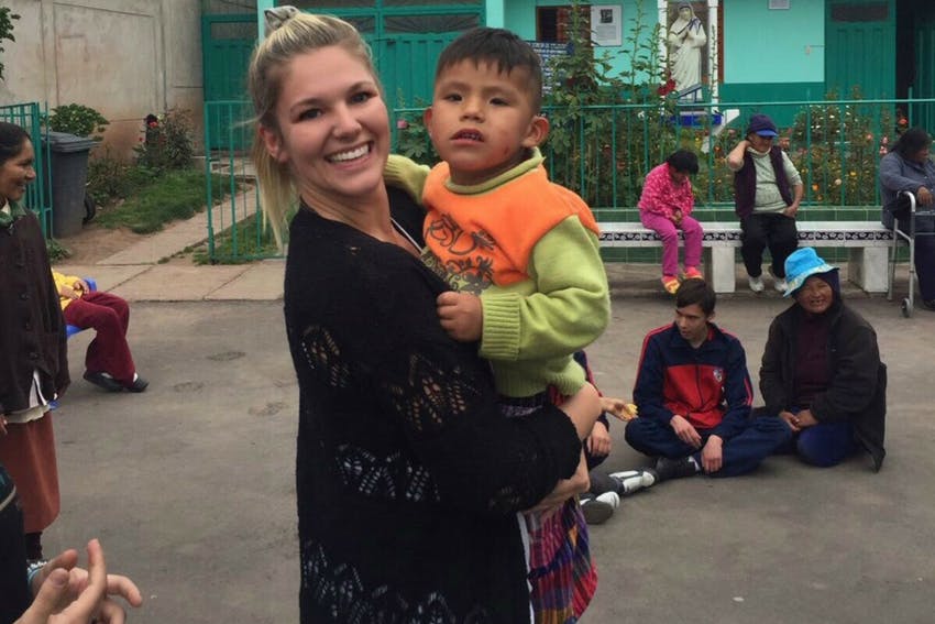 Playing with children during Special Neeeds Care in Cusco, Peru