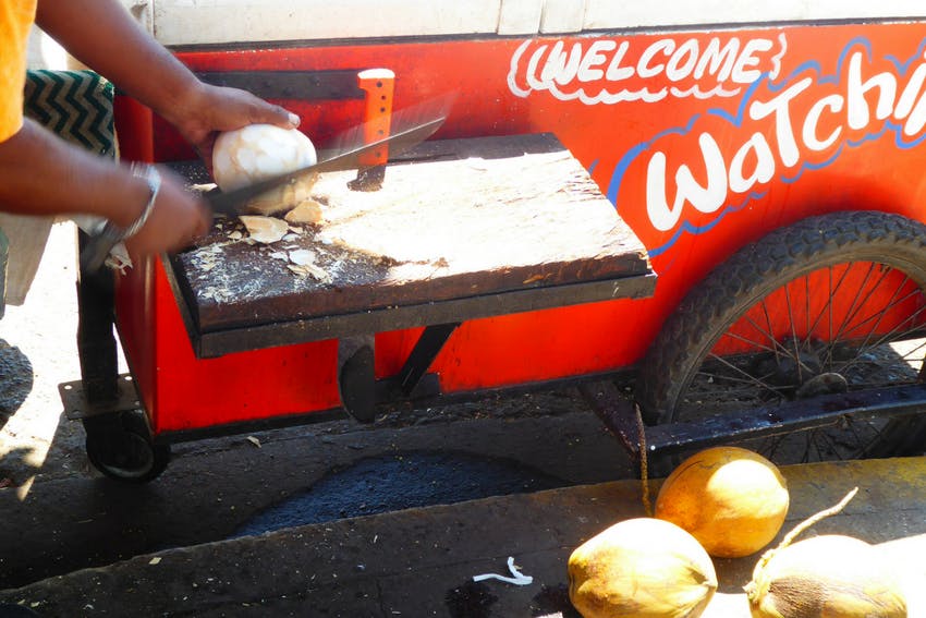 Street coconuts in Costa Rica