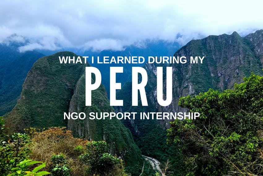 What I learned during my Peru NGO Support internship