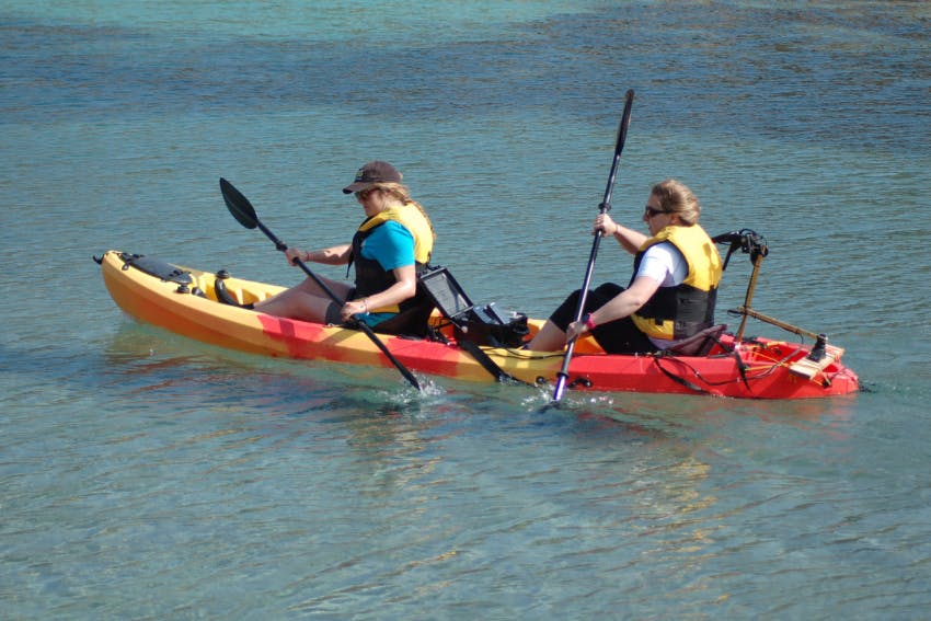 Interns kayaking in Greece, Intern Abroad HQ