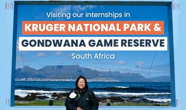 Visiting the internships in Kruger National Park and Gondwana Game Reserve in South Africa