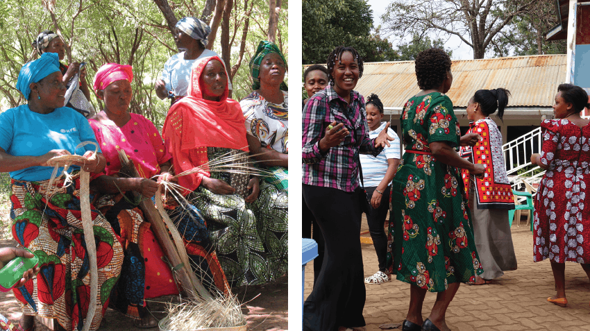 Photographs of Tanzanian people who are involved in a grassroots microfinance organization, which is supported by this remote internship program, Intern Abroad HQ