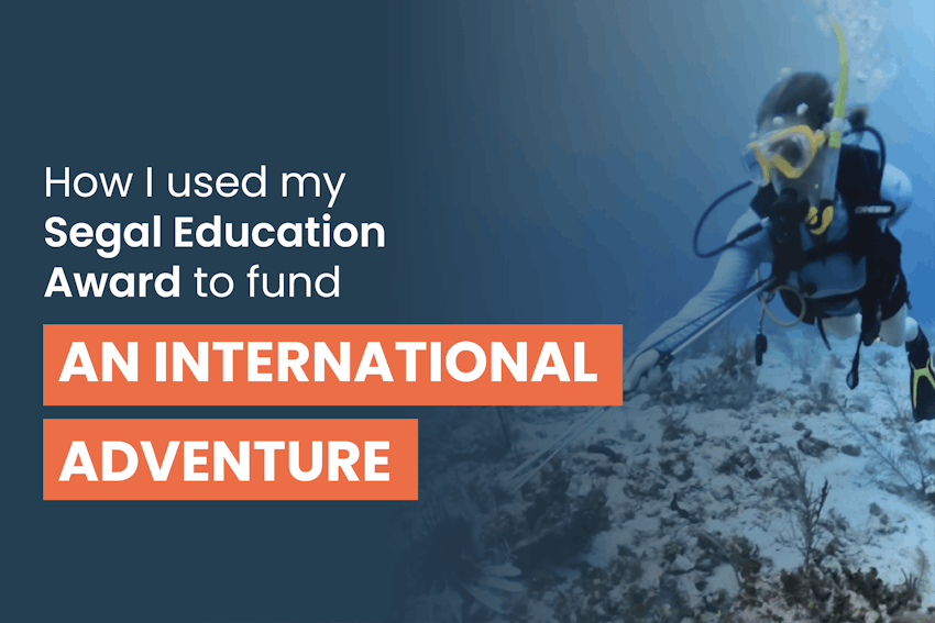 Chelsea, a WSU AmeriCorps alum, traveled to Belize with International Volunteer HQ, to join a Marine Conservation volunteer project, with the text How I used my Segal Education Award to fund an international adventure