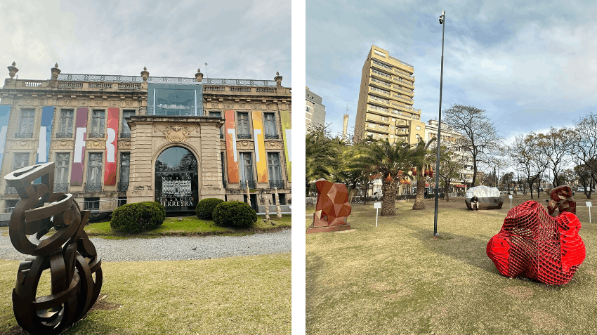 The Evita Museum and its grounds, where visitors can visit for free, enjoy the exhibitions, and relax on the surrounding grounds.