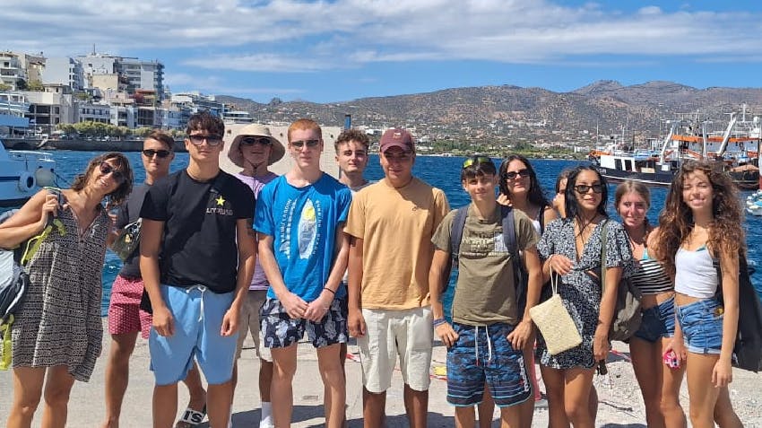 Image of interns during the summertime, enjoying sunny weekends in Greece.