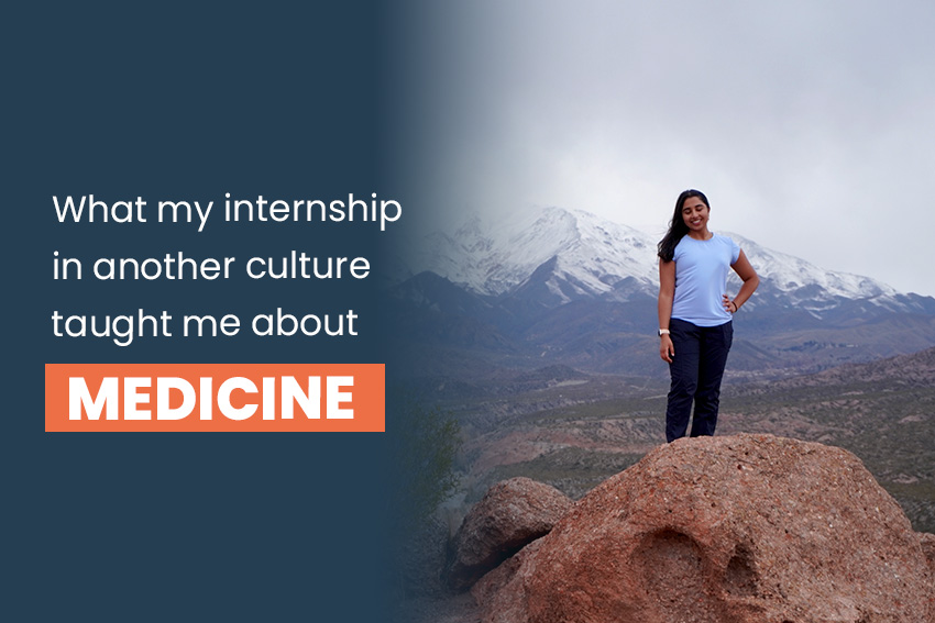 Sia, an intern from Emory University, USA, traveled to Argentina to join a medical internship, with the text What my internship in another culture taught me about Medicine