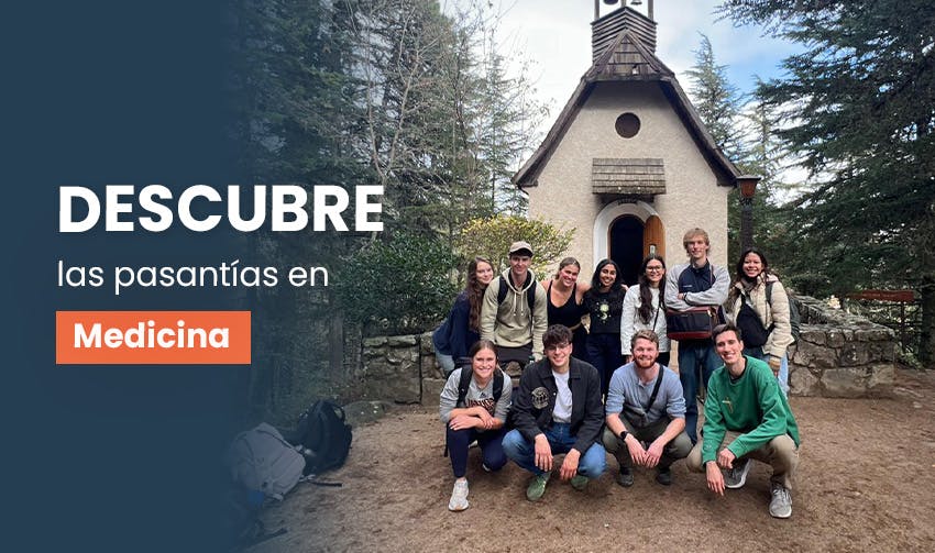 Sia, an intern from Emory University, USA, traveled to Argentina to join a medical internship, with the text Explore International Internships in Medicine