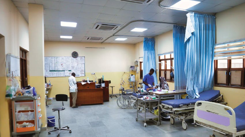 Example of medical room in Zanzibar, Tanzania