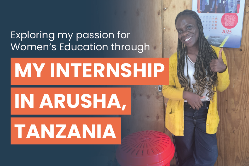 Driven by her passion for education and community development, Congolese student, Glodie, from University of the People, traveled abroad to complete a 24-week internship with Intern Abroad HQ, with the text, exploring my passion for women's education through my internship in Arusha, Tanzania.