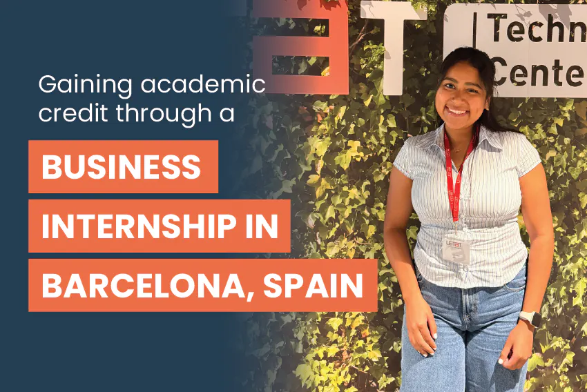 Intern Anna in Barcelona, Spain, with the title Gaining Academic Credit Through a Business Internship in Barcelona, Spain