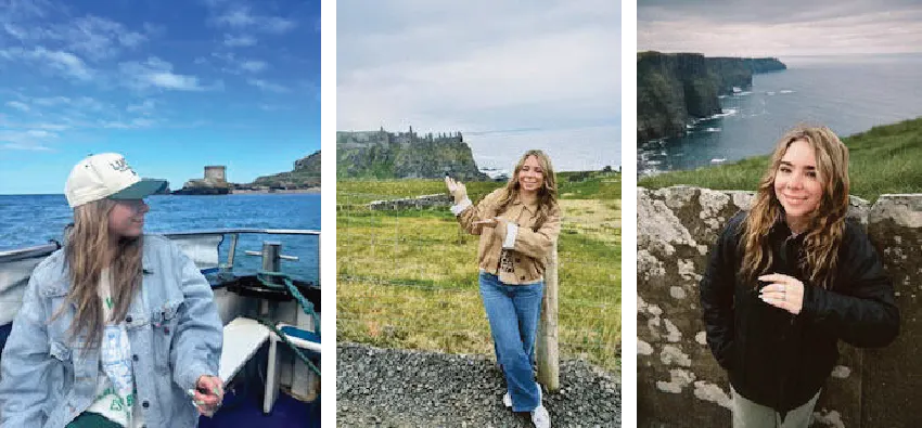 A series of three photographs from Jennifer’s time as an intern in Ireland with Intern Abroad HQ