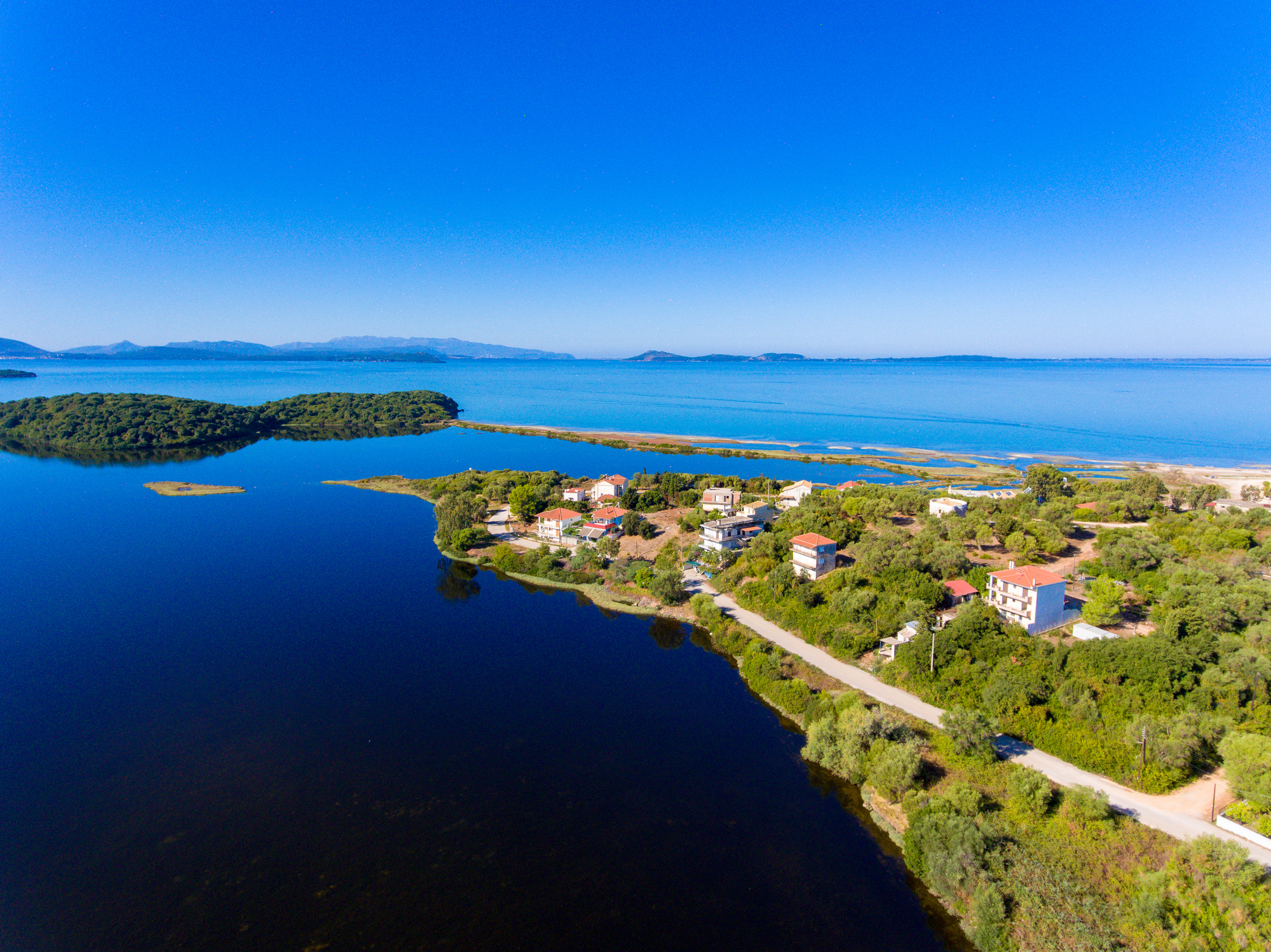 View of area around Amvrakikos Wetland National Park