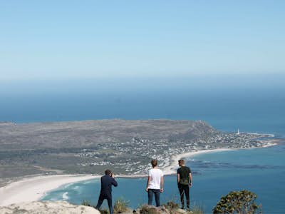 Internship students overlook the ocean South Africa