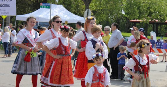 Traditional costume of the Czech Republic in Prague