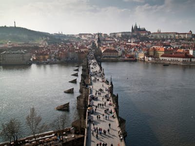 Overlooking the Vltava river in Prague