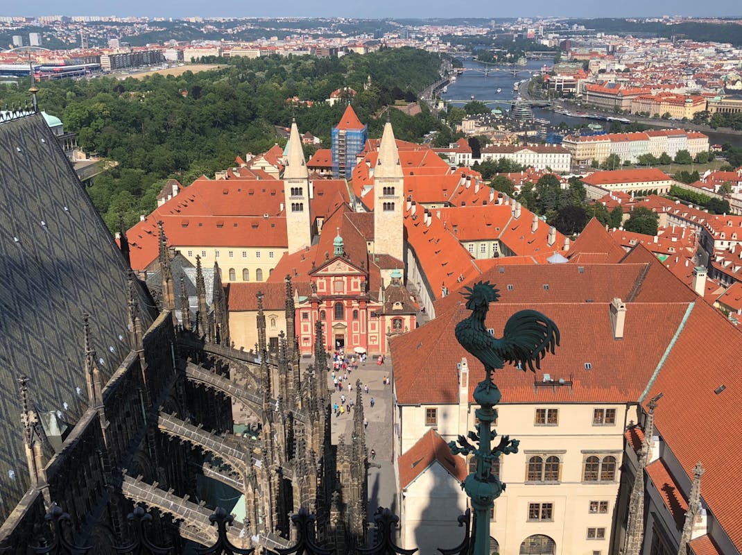 View from the top of the St. Vitus Cathedral in Prague