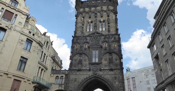 The impressive Powder Tower (Prašná brána) Prague