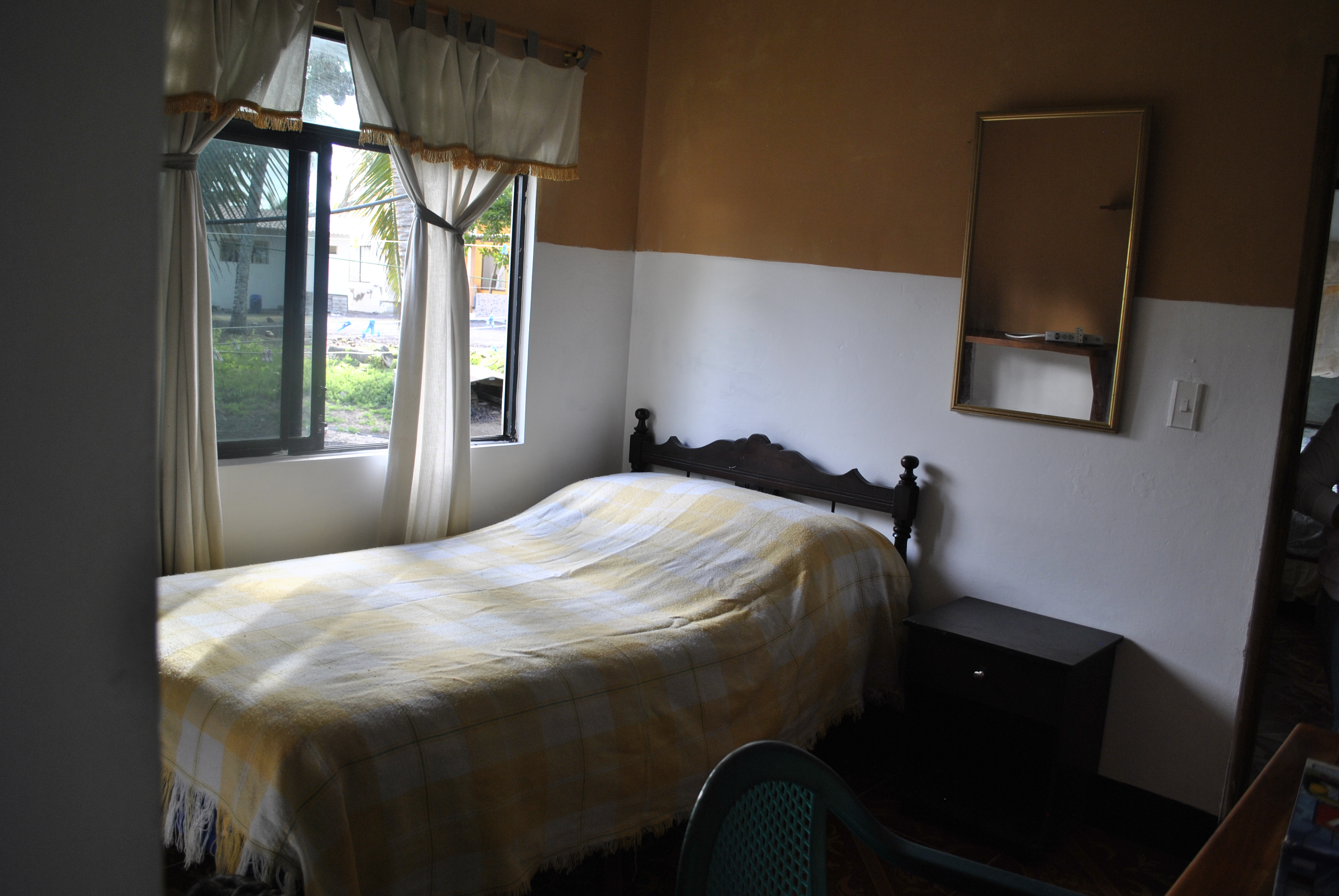 Example photographs of the homestay experience for internships in the Galapagos, Isabela Island, example guest bedroom