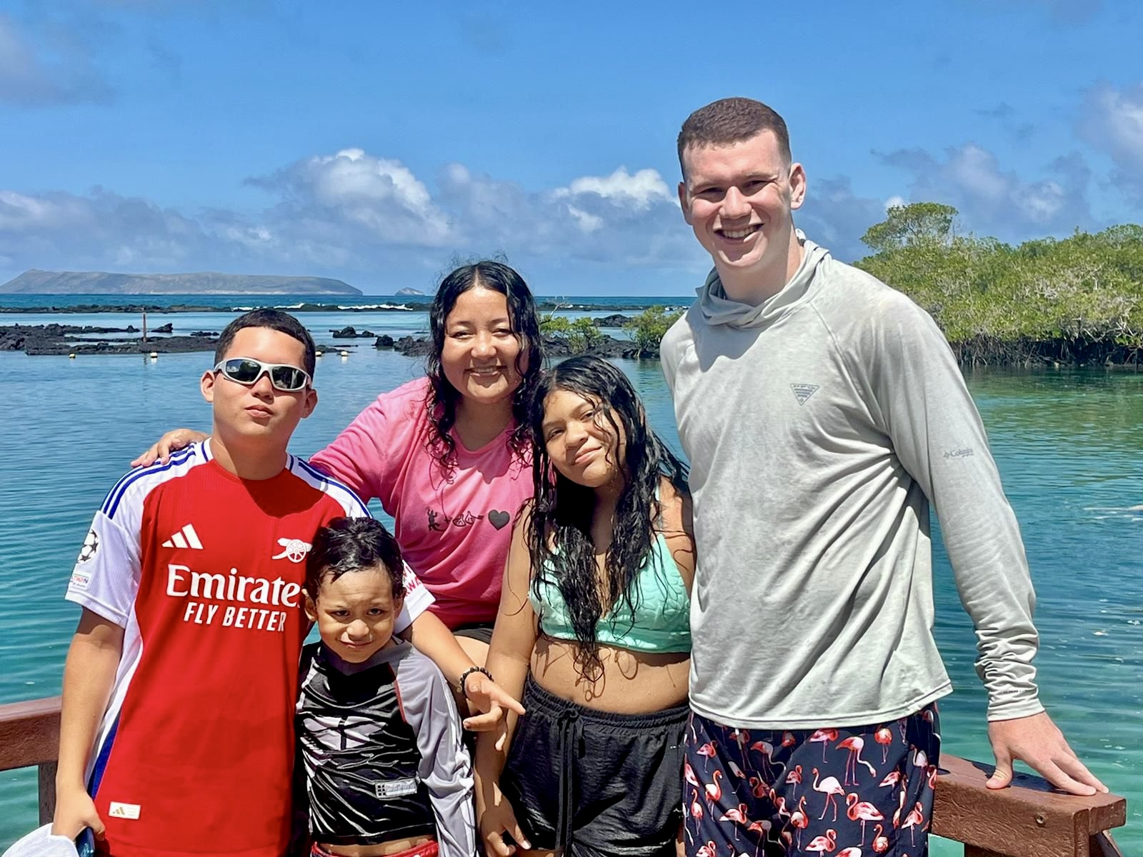 Example photographs of the homestay experience for internships in the Galapagos, Isabela Island, local host families with guests