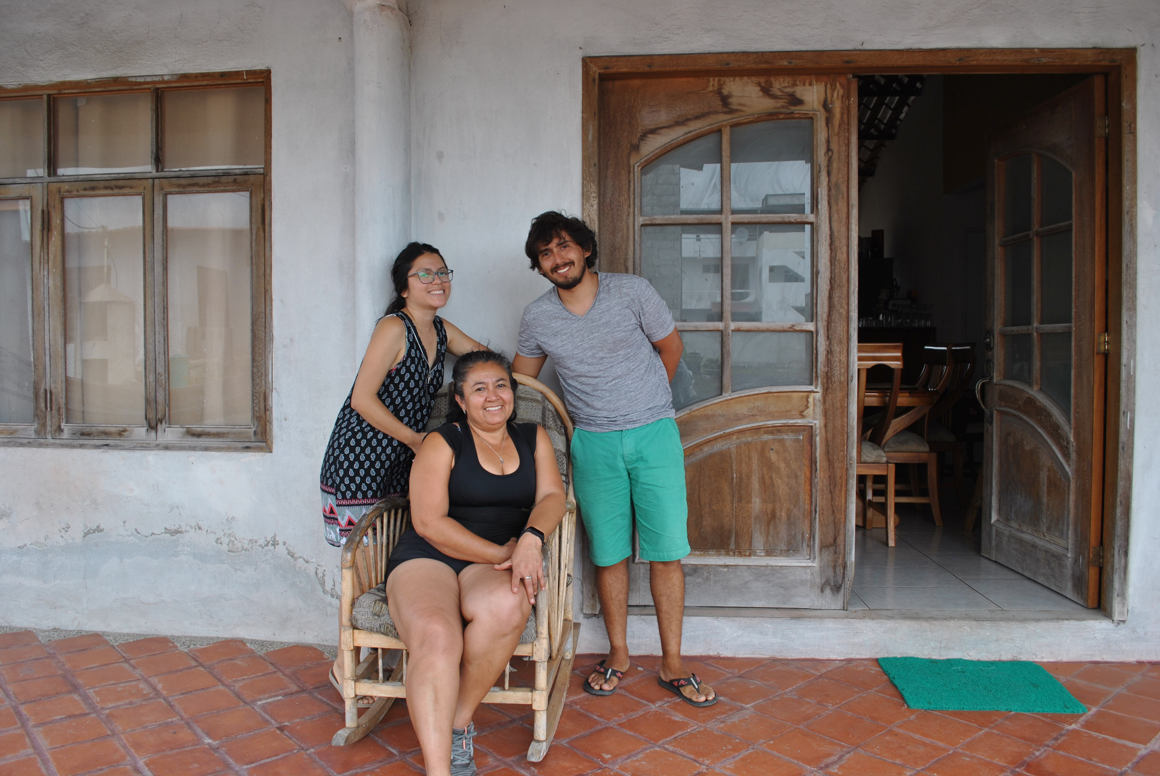 Example photographs of the homestay experience for internships in the Galapagos, Isabela Island, local host families with guests