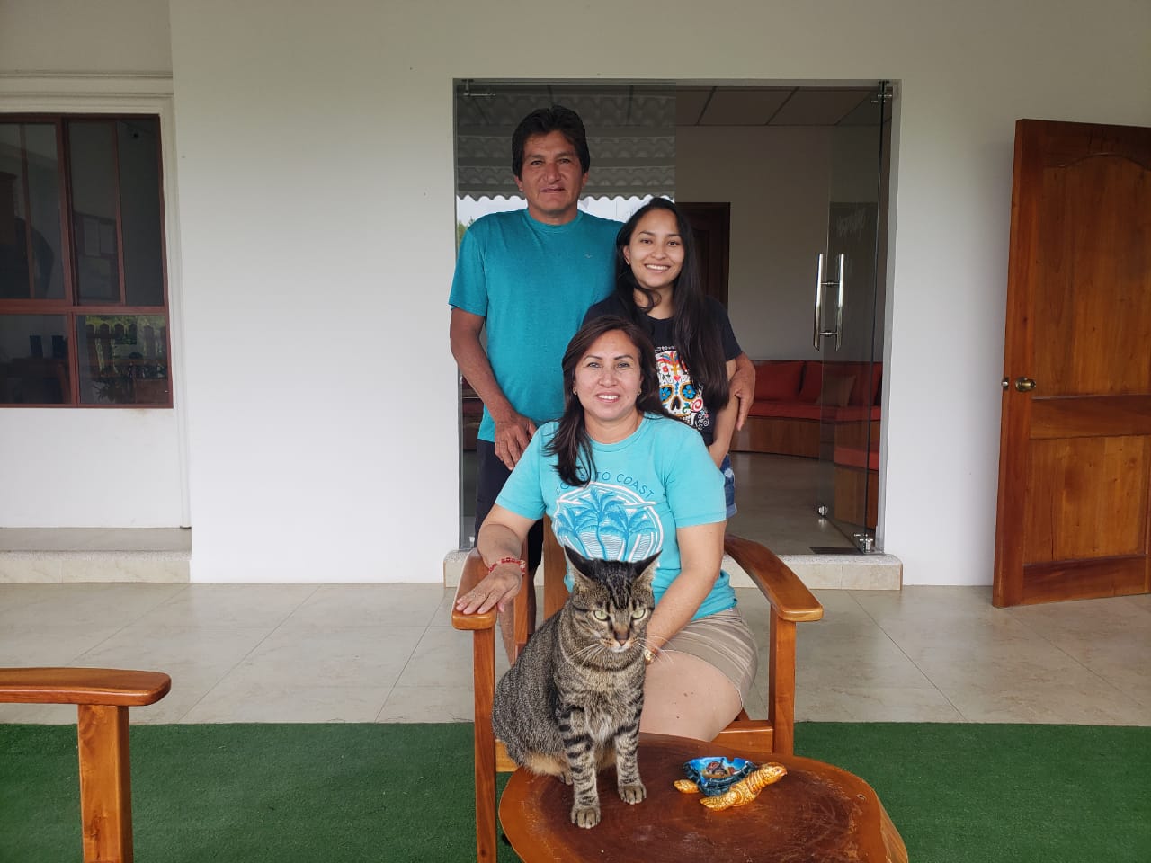 Example photographs of the homestay experience for internships in the Galapagos, Isabela Island, local host families with guests