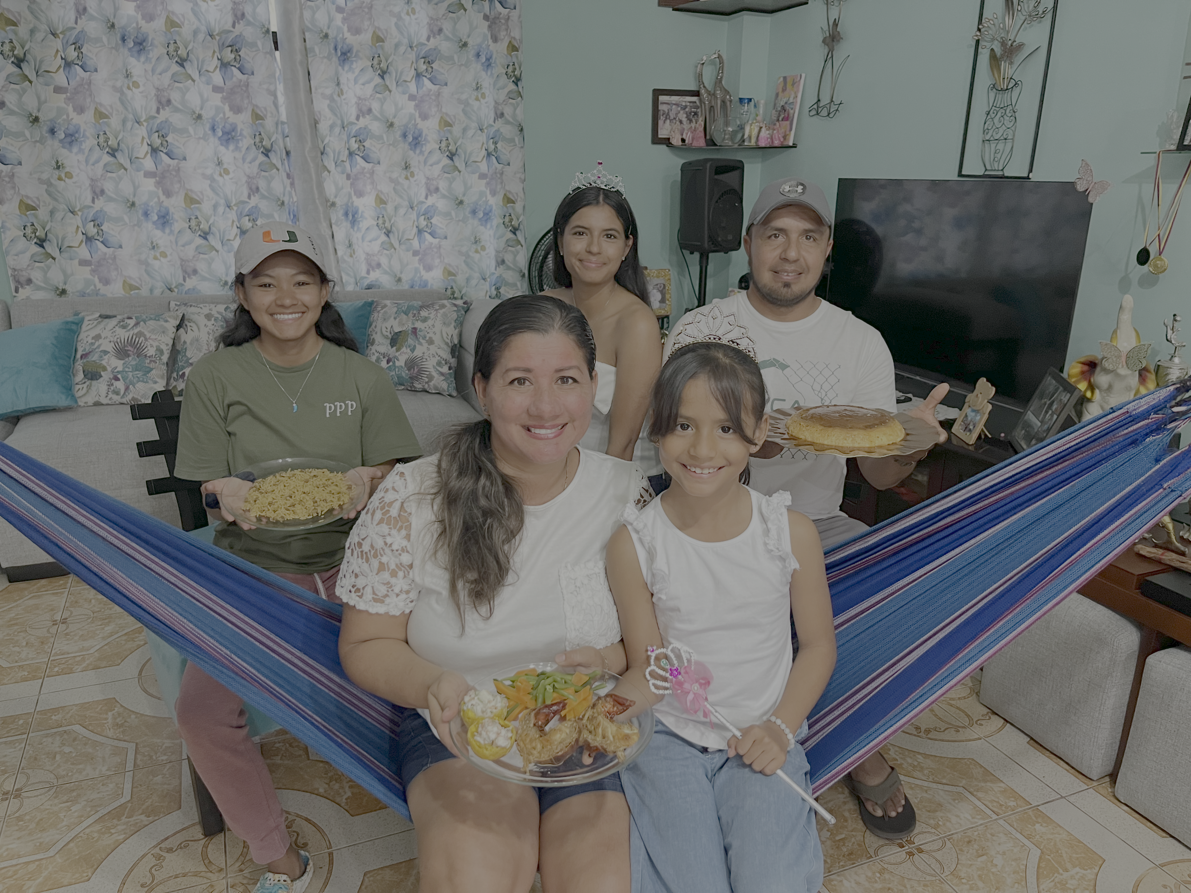 Example photographs of the homestay experience for internships in the Galapagos, Isabela Island, local host families with guests
