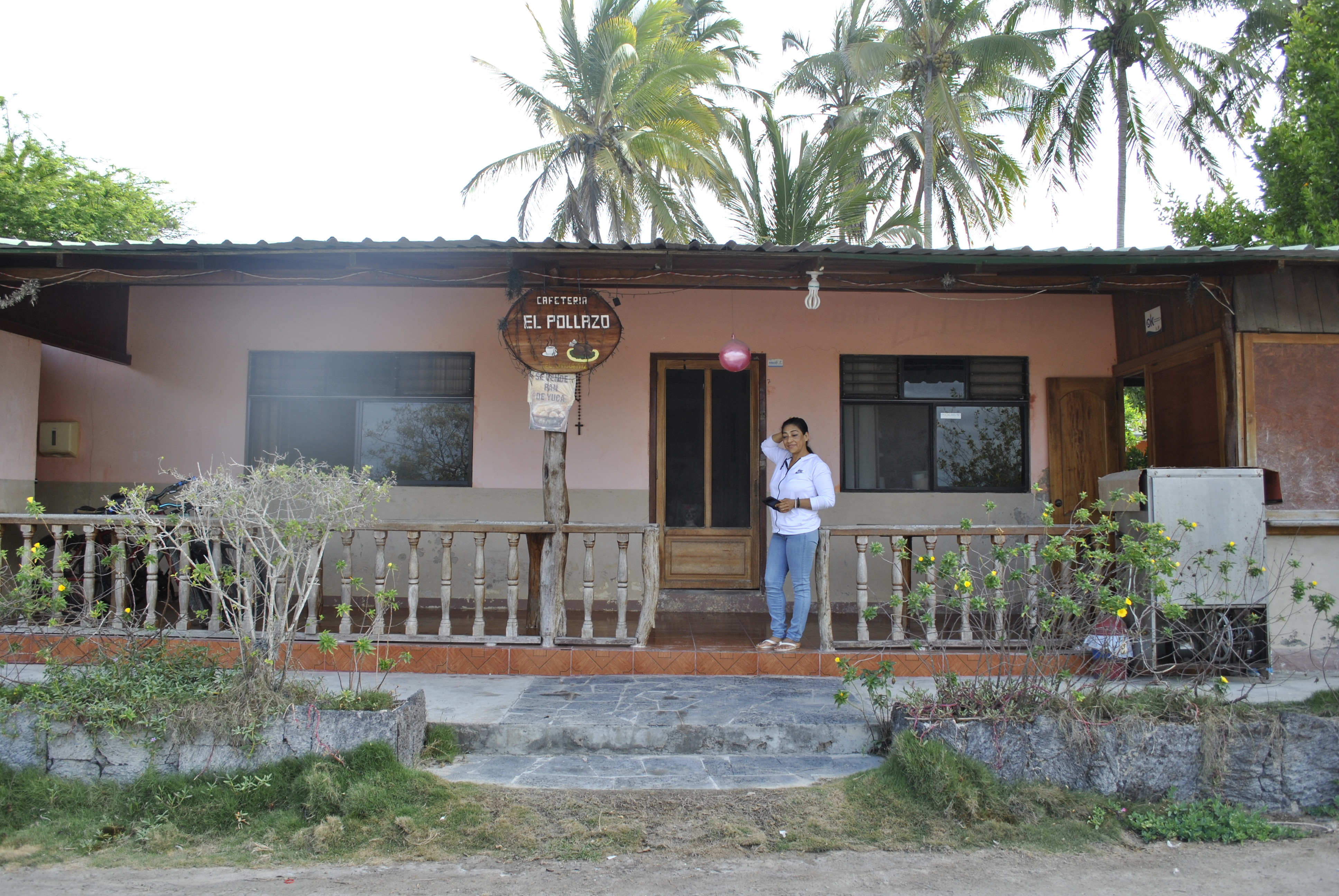 Example photographs of the homestay experience for internships in the Galapagos, Isabela Island, example local restaurant
