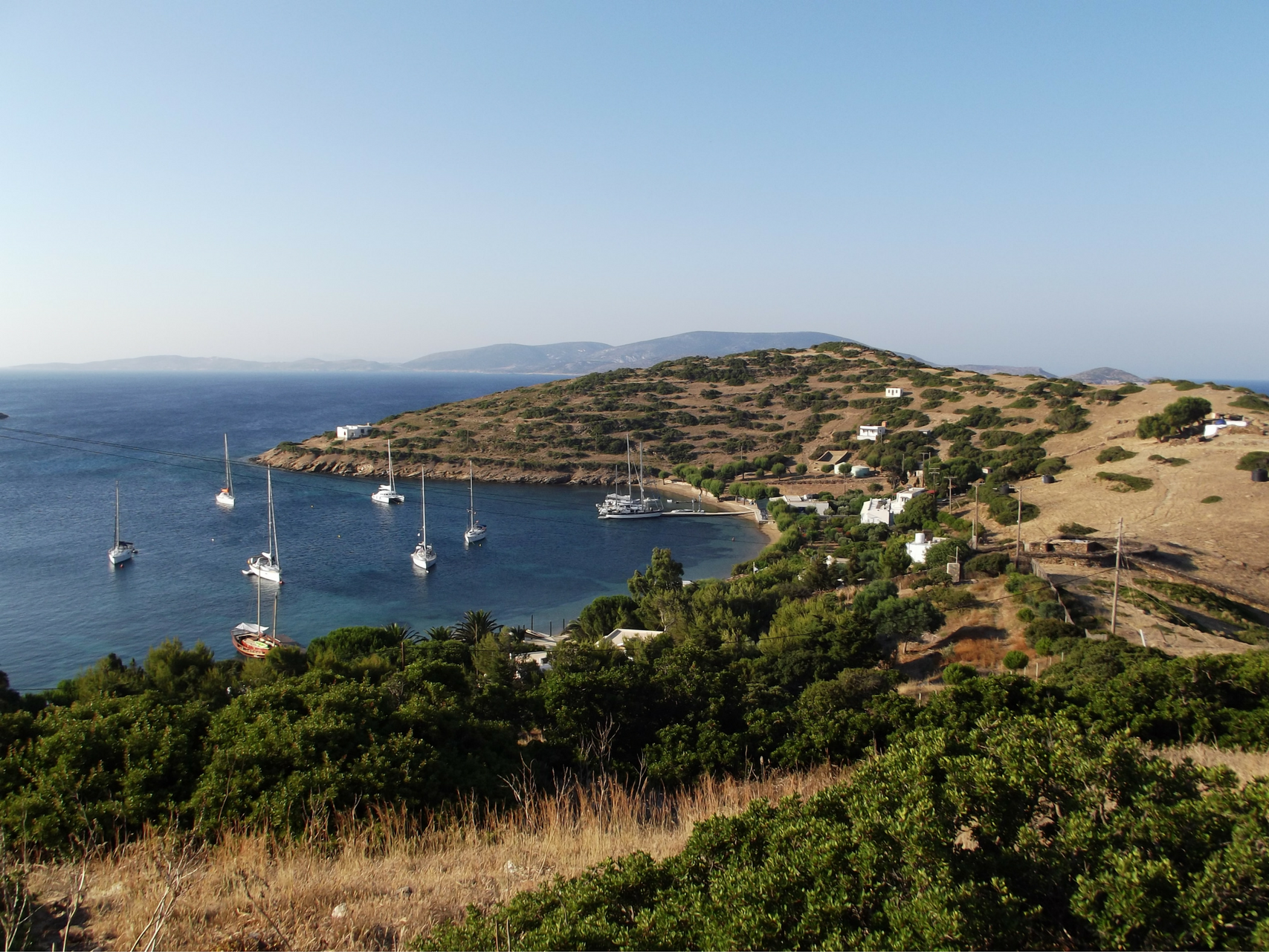 Marina view in Samos Greece