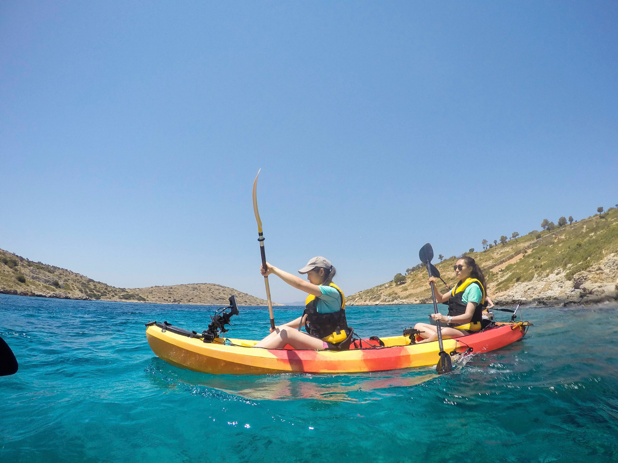 Kayaking for marine conservation in Greece