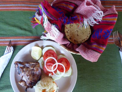 Typical Guatemalan meal