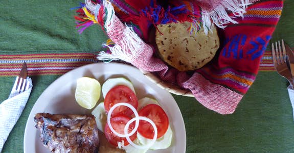 Typical Guatemalan meal