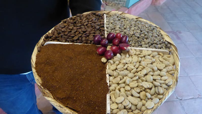Stages of coffee processing in Guatemala