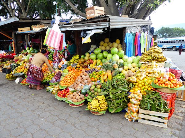 Fresh fruit market in Antigua Guatemala