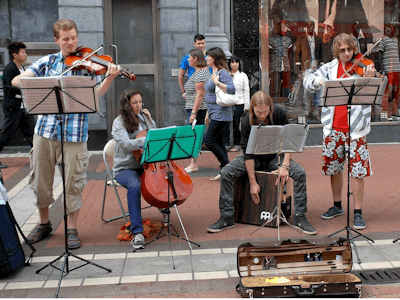 Street Musicians in Dublin Ireland