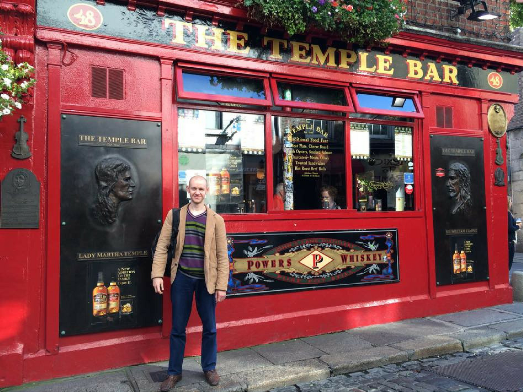 Intern visiting Temple Bar Dublin, Ireland