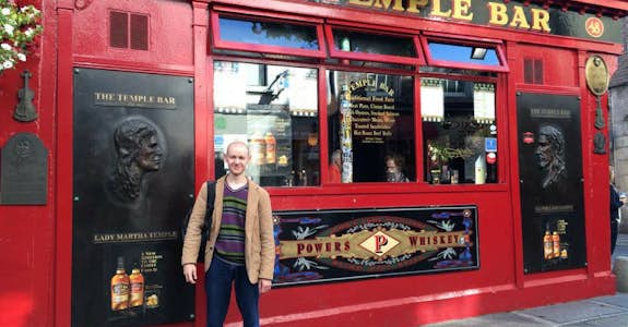 Intern visiting Temple Bar Dublin, Ireland