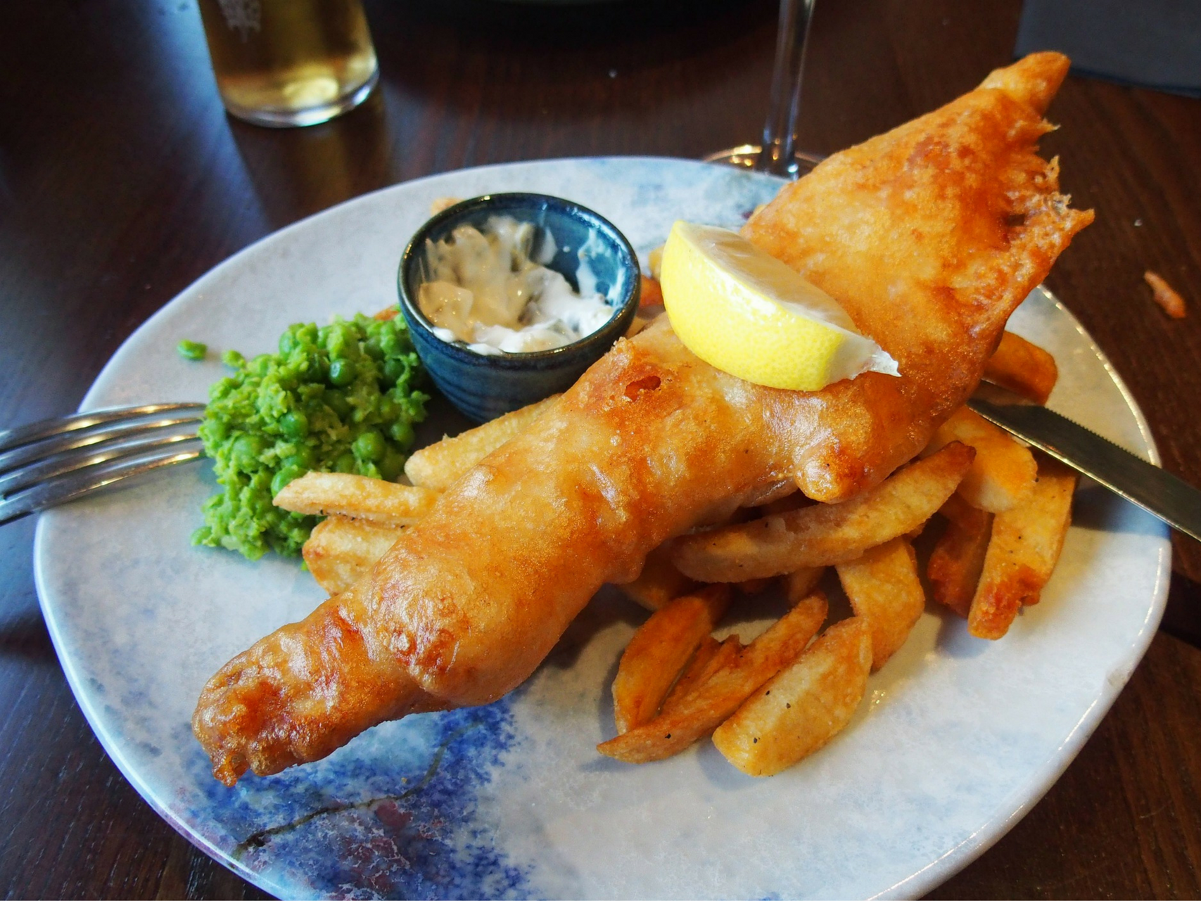 Fish and chips meal in Ireland