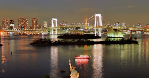 Bright lights of Tokyo and the Rainbow Bridge in Japan, Intern Abroad HQ