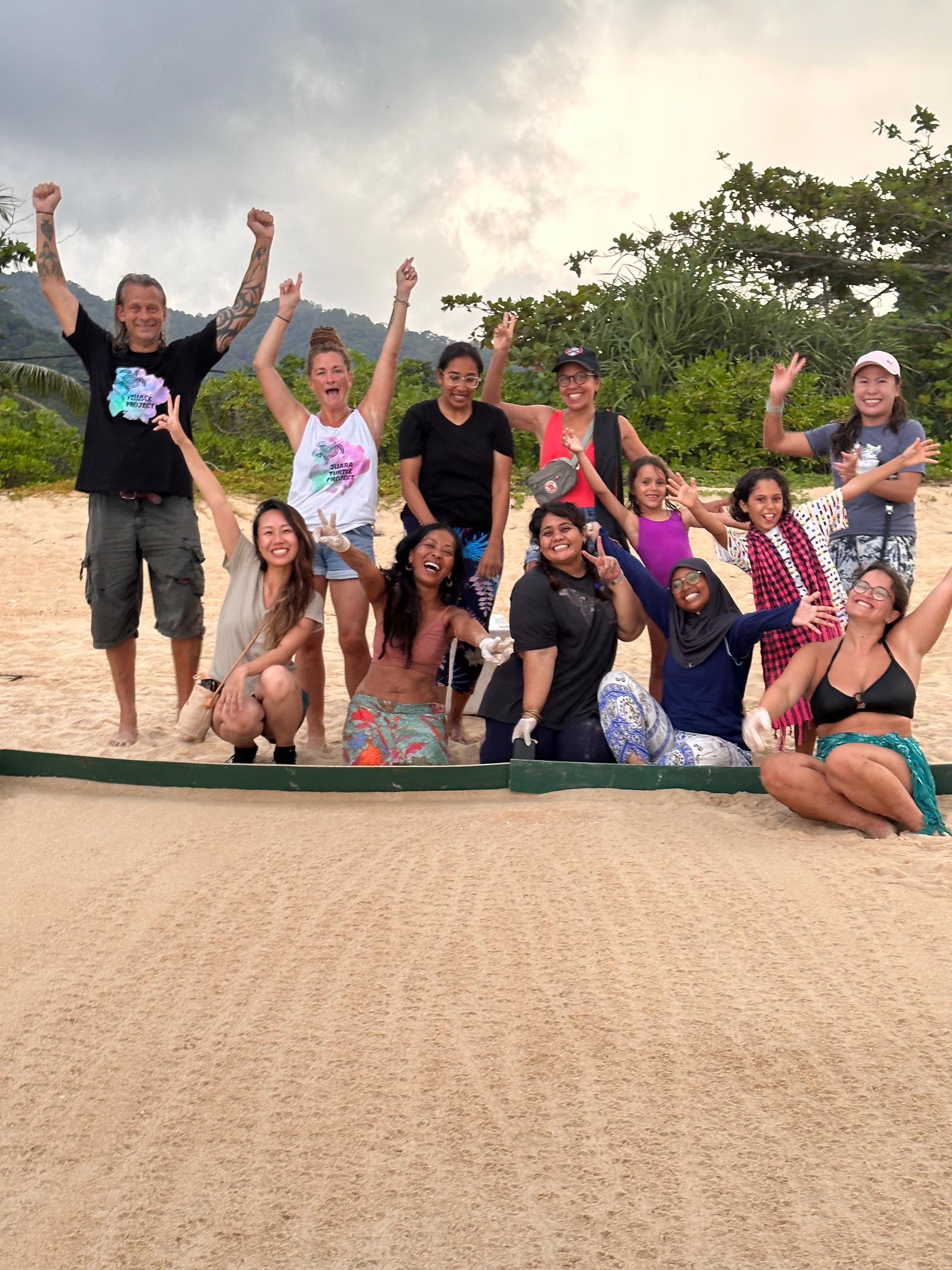 Malaysia Sea Turtle Conservation program, available via Intern Abroad HQ, beach hatchling release