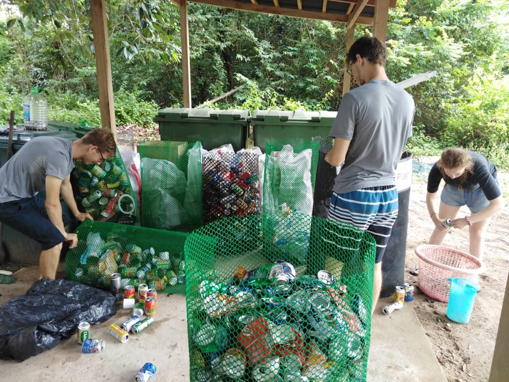 Malaysia Sea Turtle Conservation program, available via Intern Abroad HQ, recycling activities