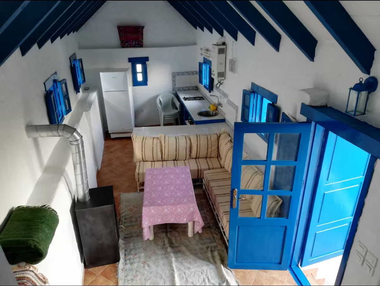 Traditional Rif-style house accommodation for Regenerative Conservation interns in Morocco