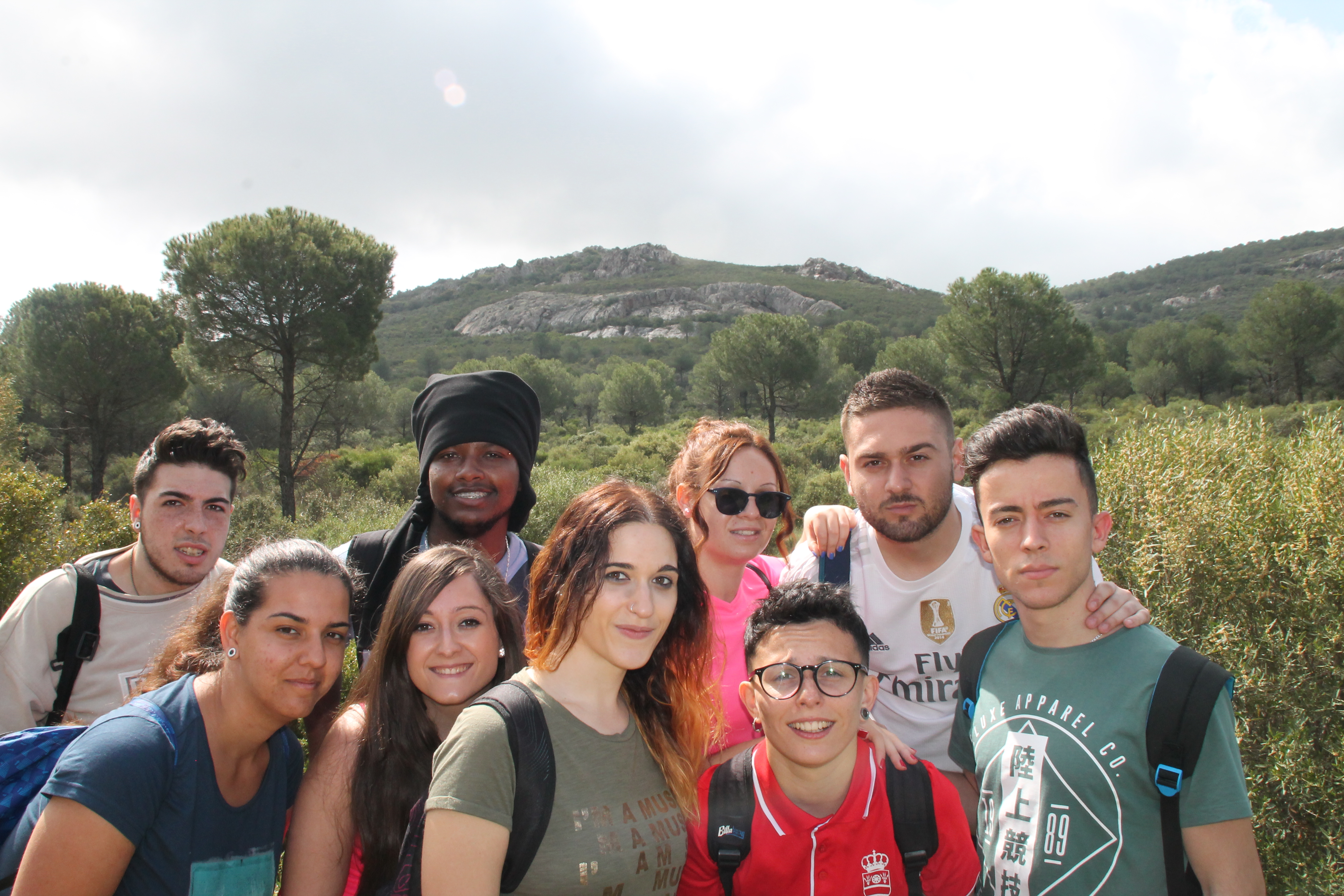 A mixed group of student interns in Morocco