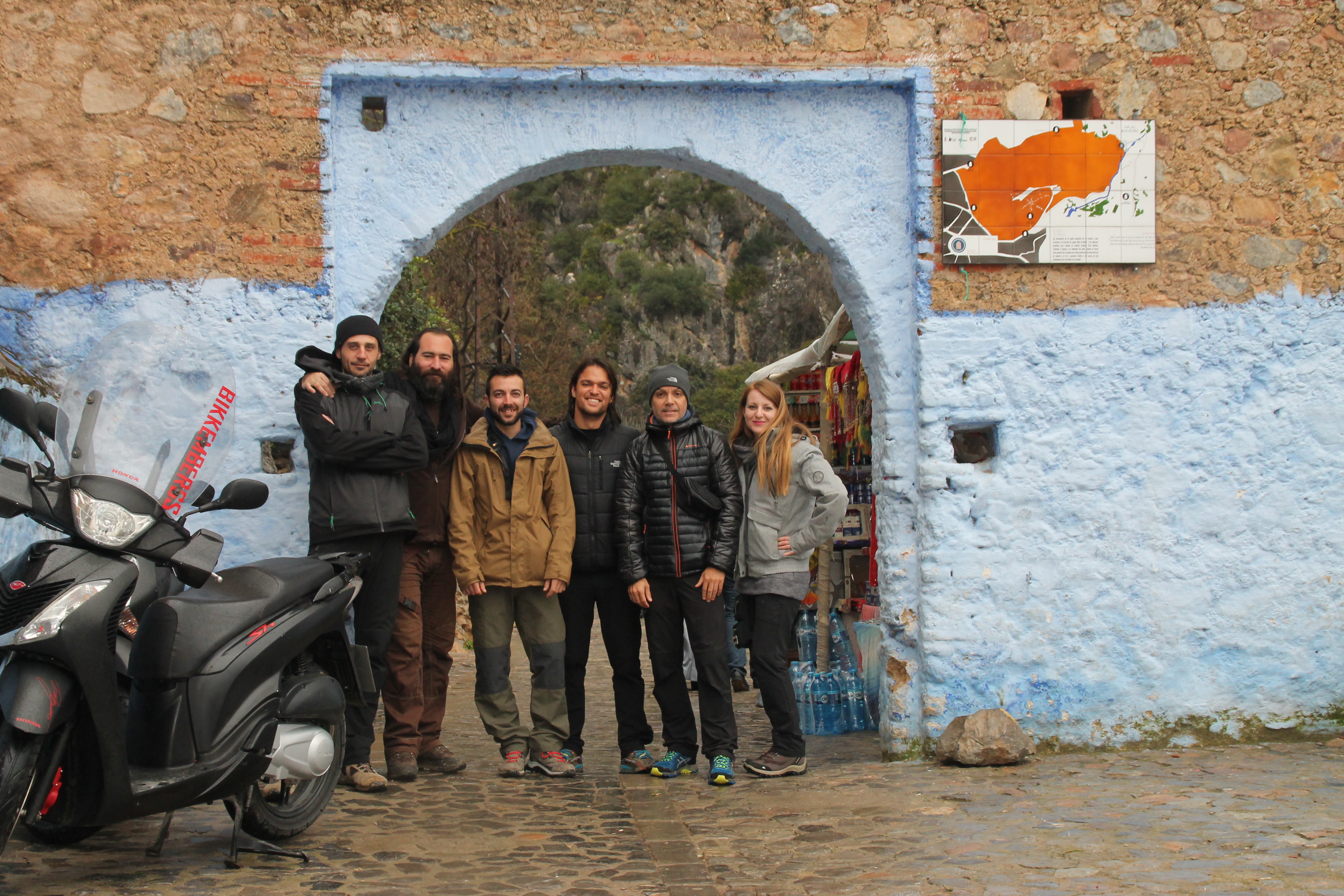 A mixed group of interns and program team in Morocco