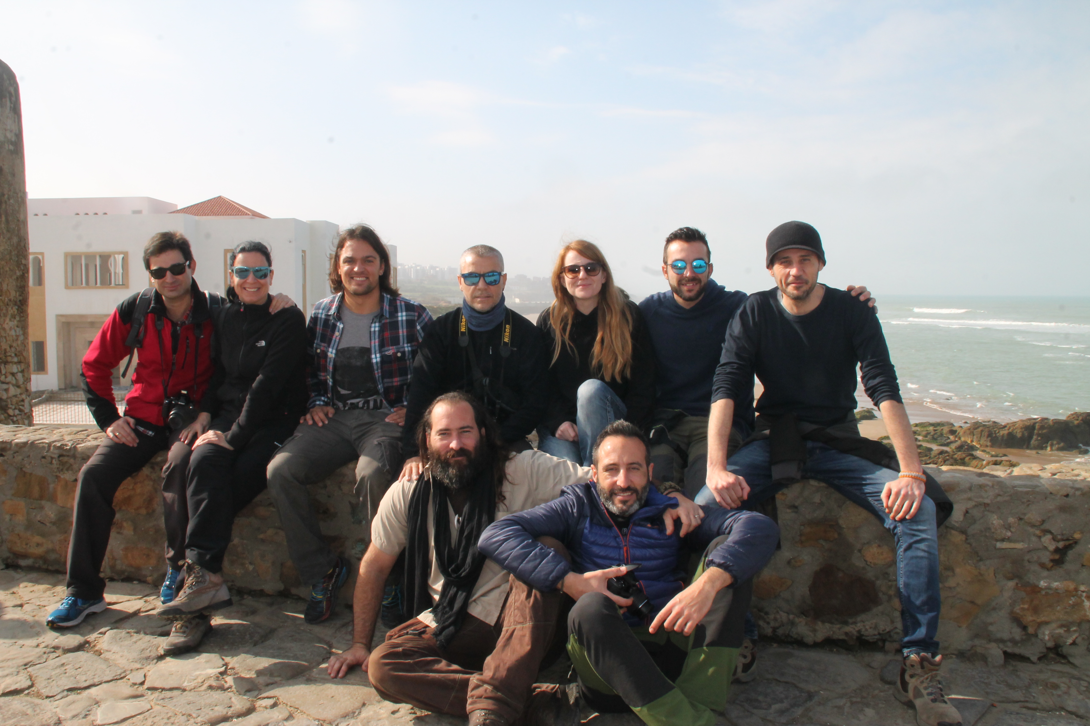 A mixed group of interns and the internship program team in Morocco