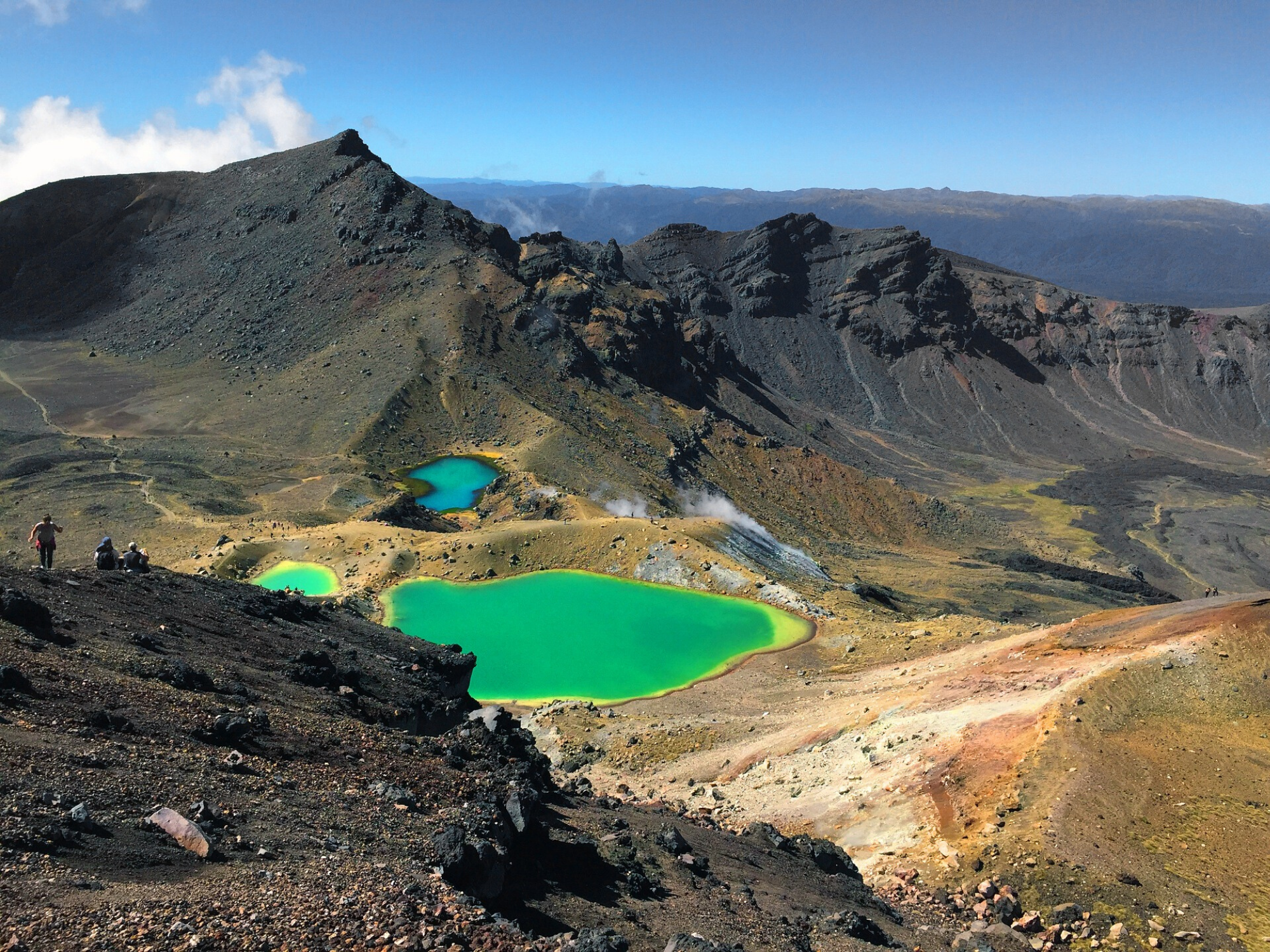 The Tongariro Alpine Crossing in Tongariro National Park, tramping in New Zealand