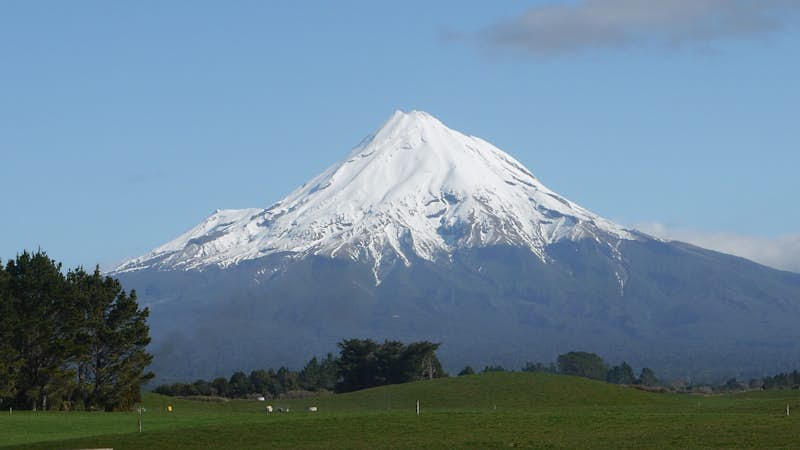 Mount Taranaki in Taranaki, New Zealand