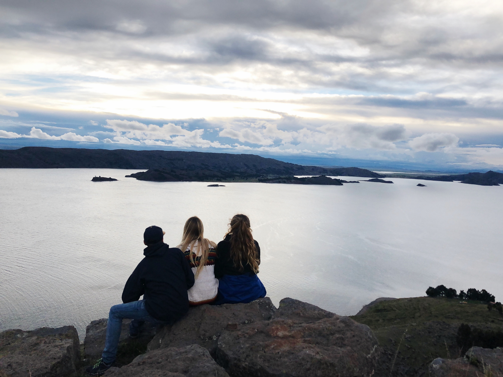 Interns at Lake Titicaca