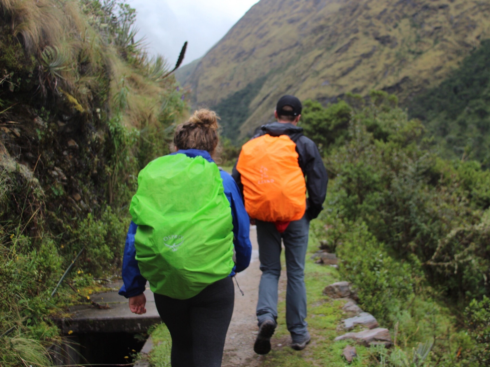 Interns hiking the Salkantay Trail in Peru