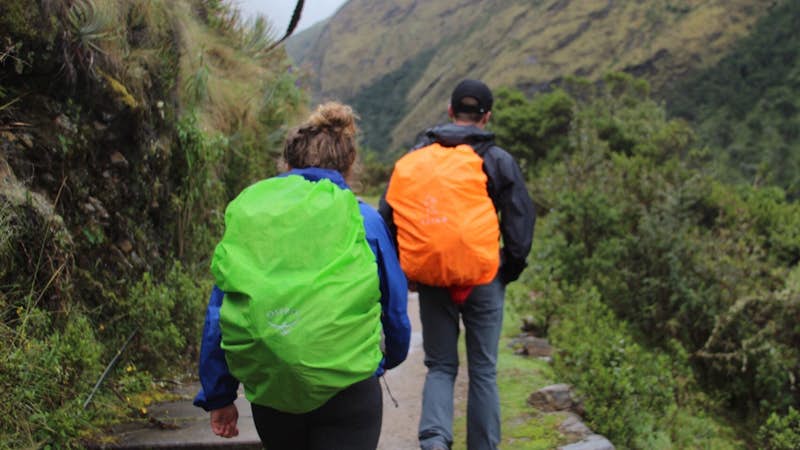Interns hiking the Salkantay Trail in Peru